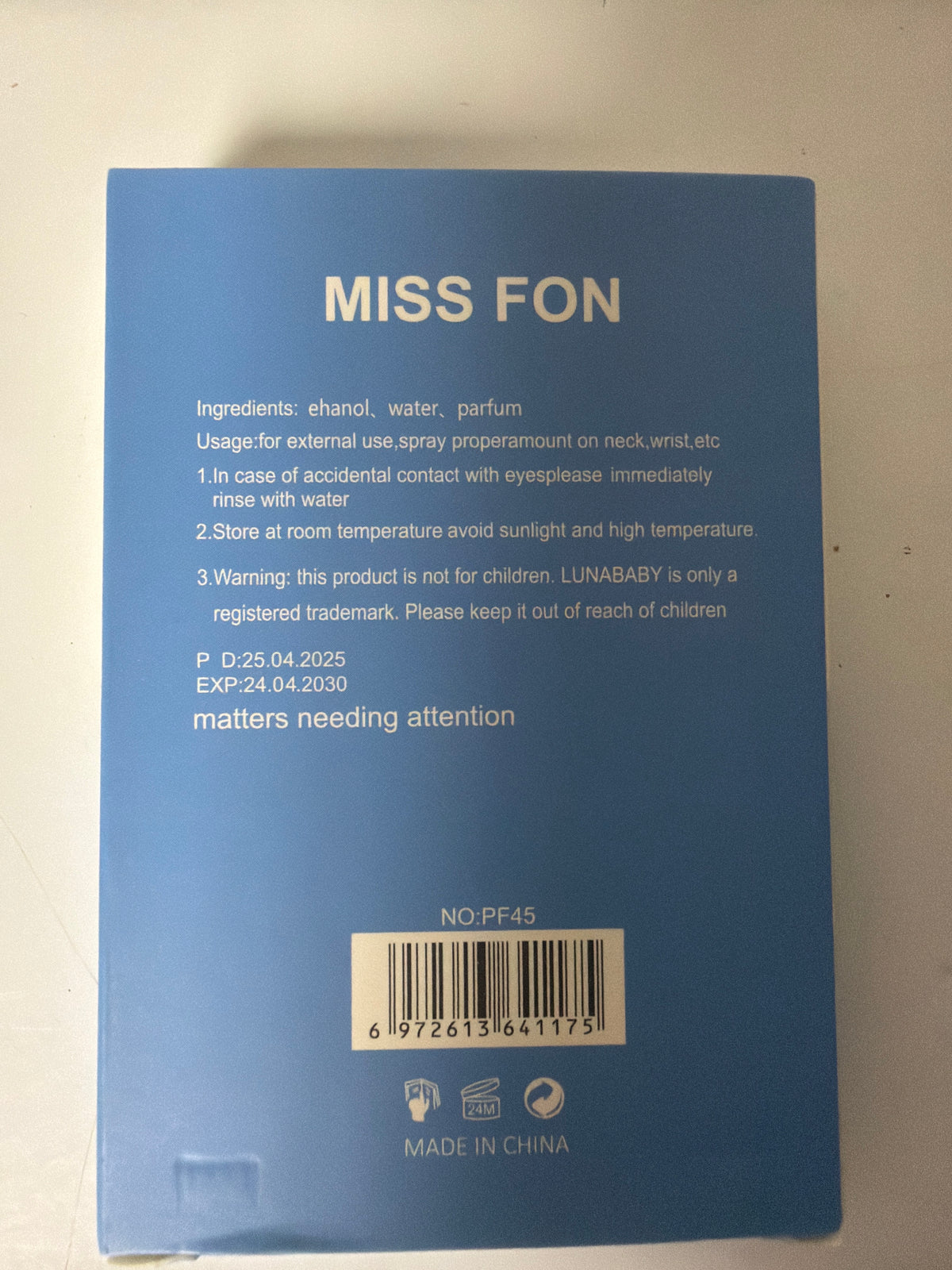 Miss Fon Pocket Perfume – Blue Portable Fragrance Spray | Travel Size 03