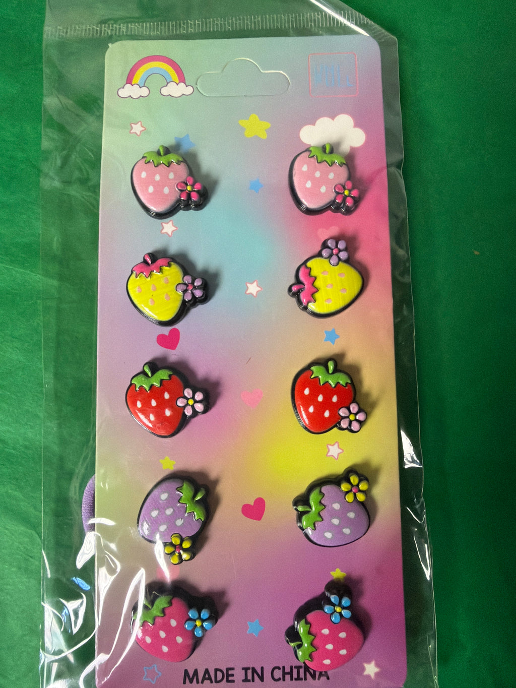 Strawberry hair ties