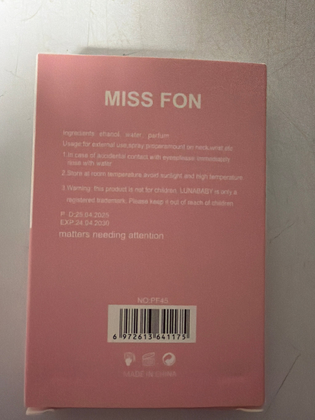 Miss Fon Pocket Perfume – Pink Portable Women’s Fragrance | Travel Size 01