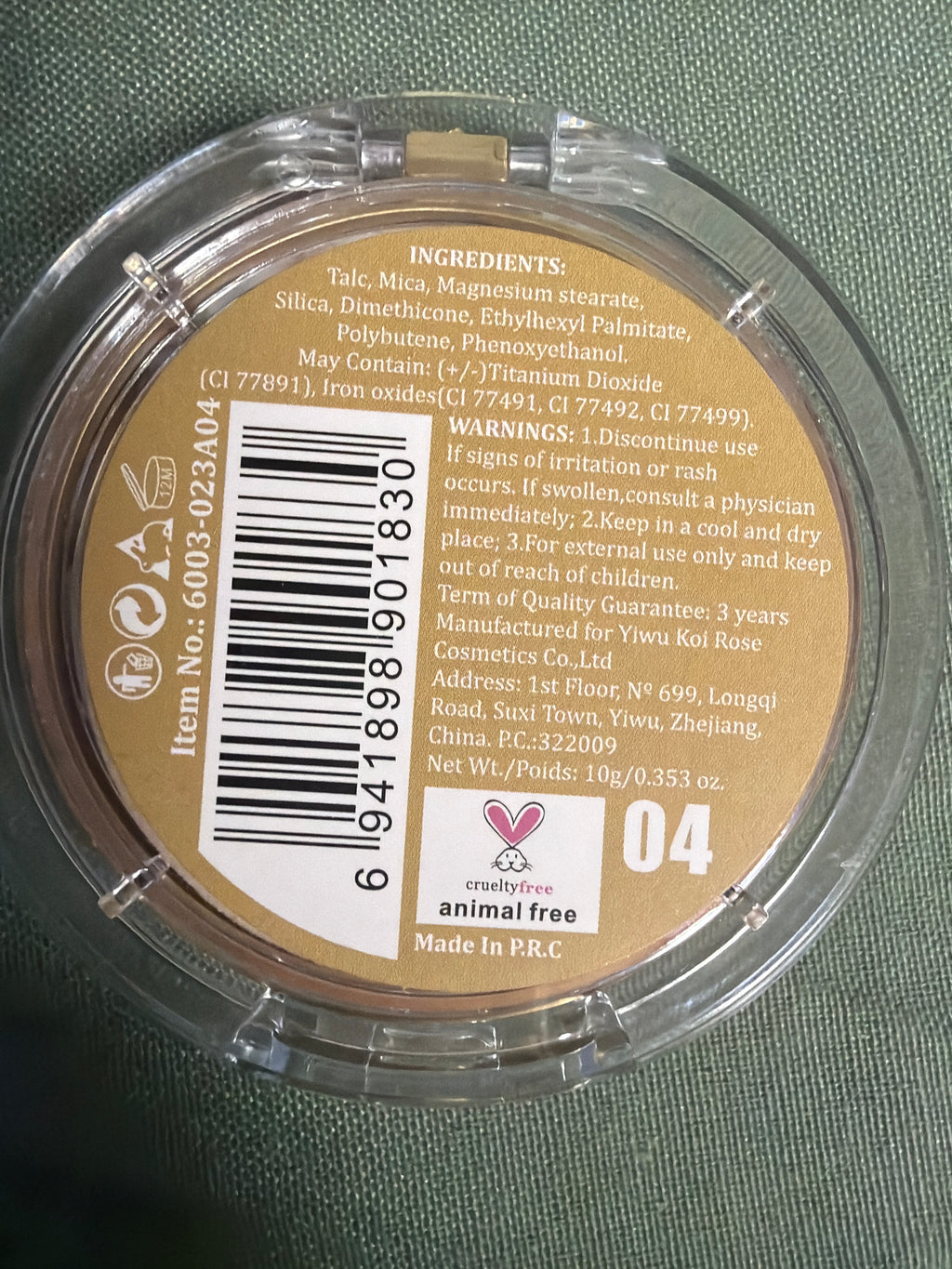 Miss Rose Professional Makeup Compact Powder – Shade 04