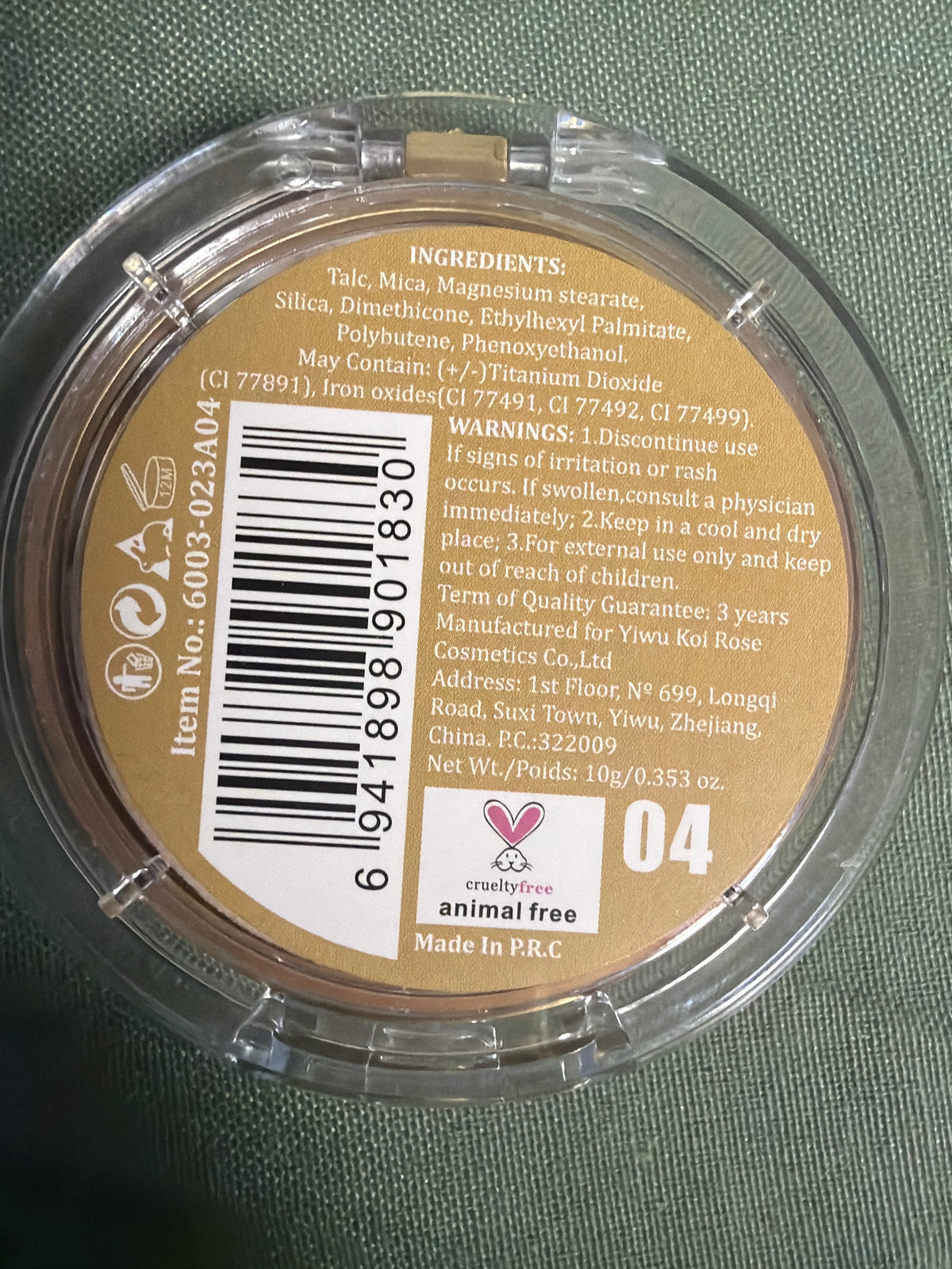 Miss Rose Professional Makeup Compact Powder – Shade 04