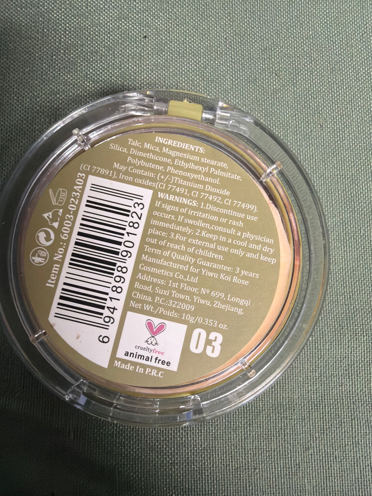 Miss Rose Professional Makeup Compact Powder – Shade 03