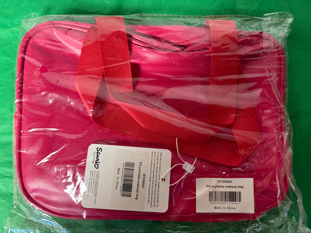 Hello Kitty Pink Portable Makeup & Travel Bag with Handles