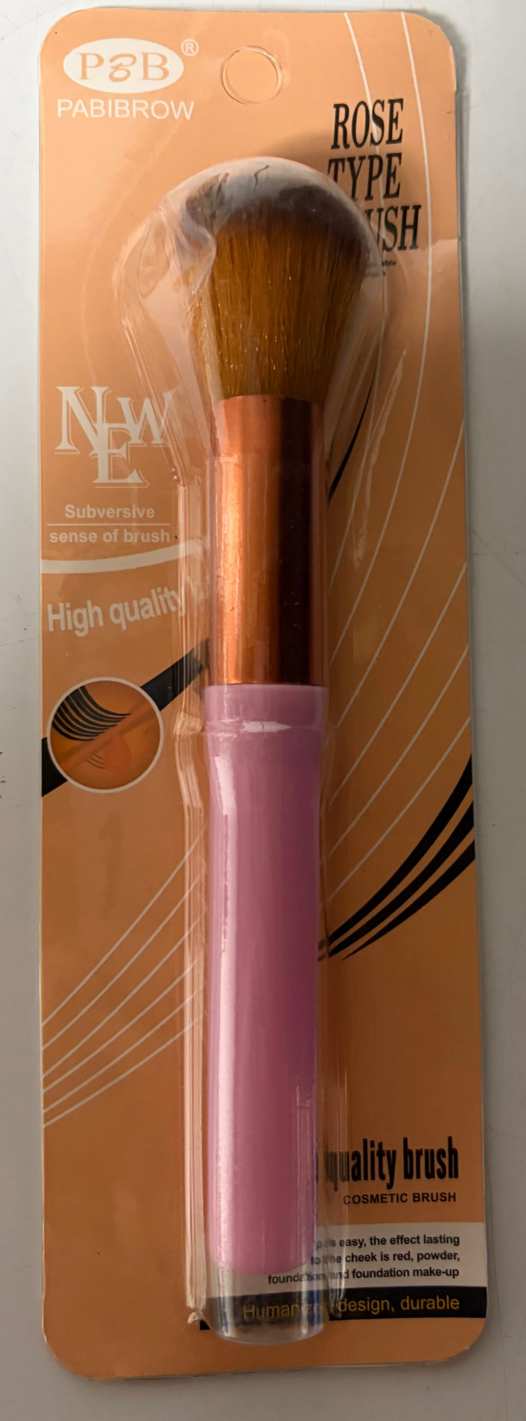 PABIBROW Rose Type Makeup Brush – Pink Handle