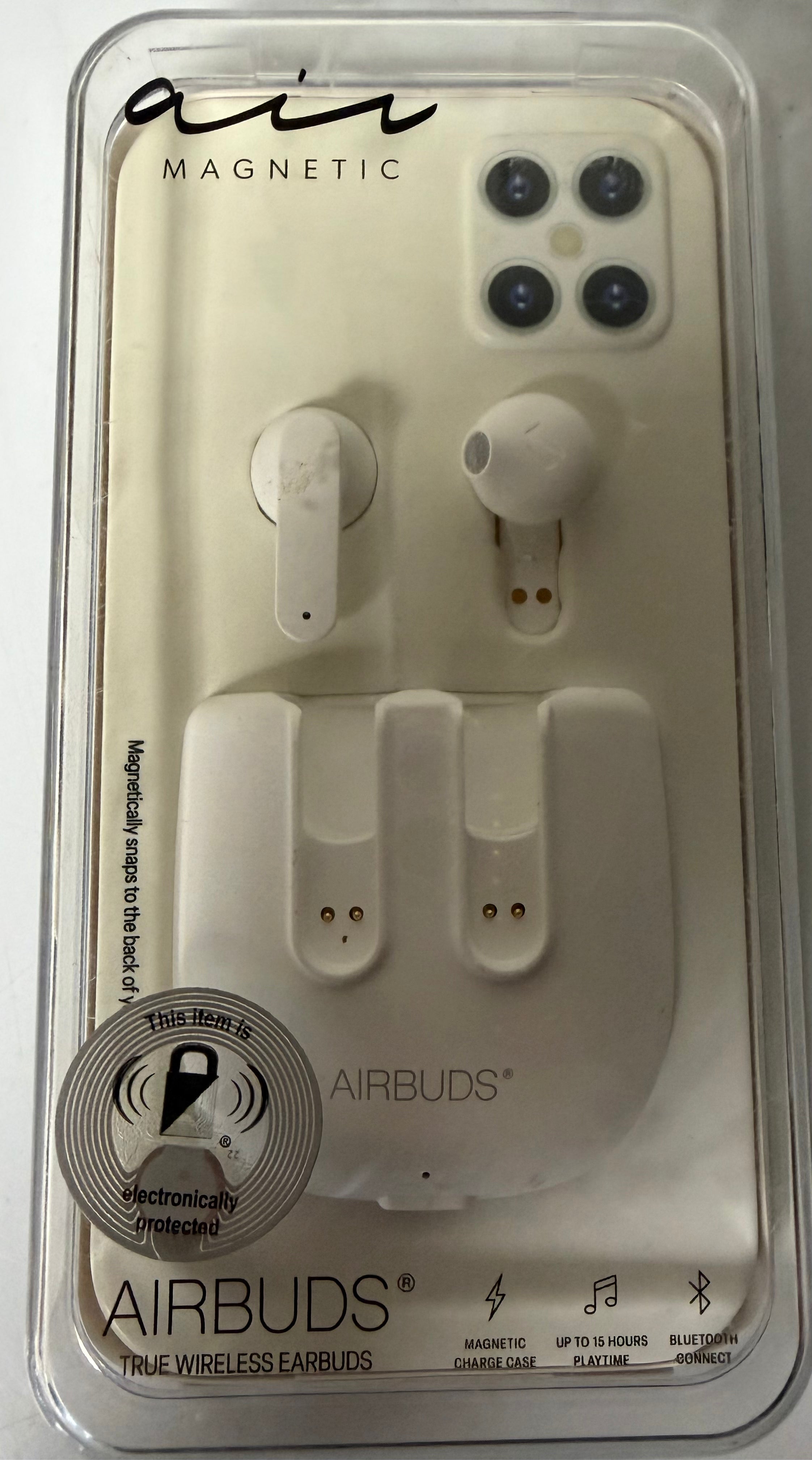 AIRBUDS Air Magnetic True Wireless Bluetooth Earbuds with Magnetic Charging Case – White