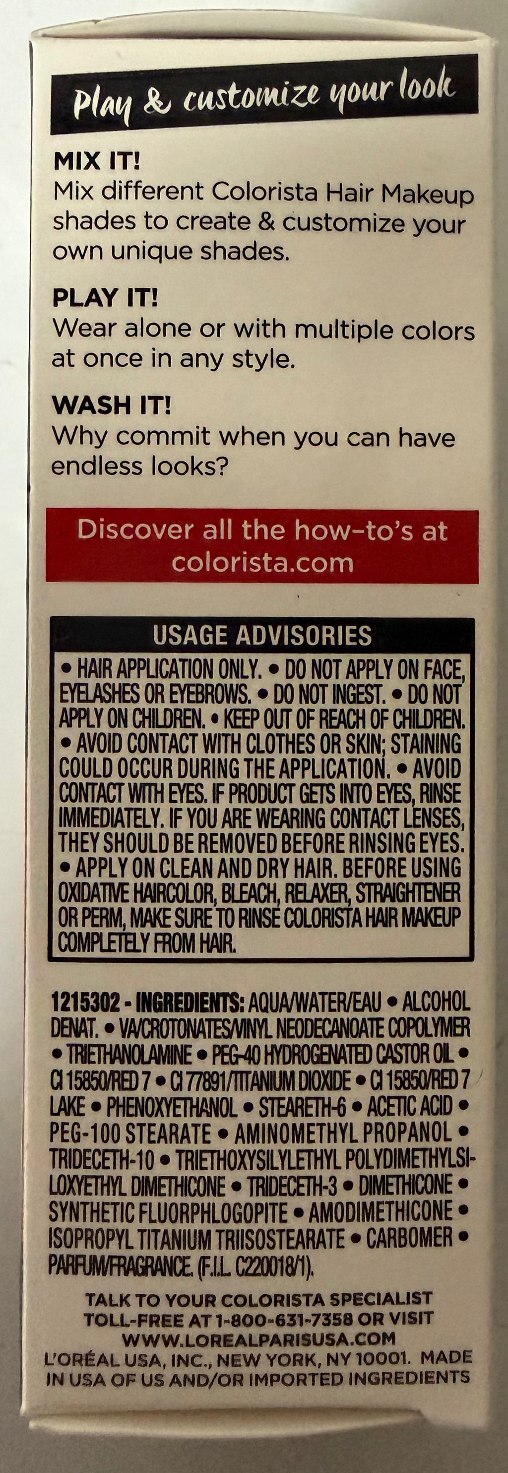 L’Oréal Paris Colorista Hair Makeup #HotPink300 – 1-Day Temporary Pink Hair Color 1 fl oz