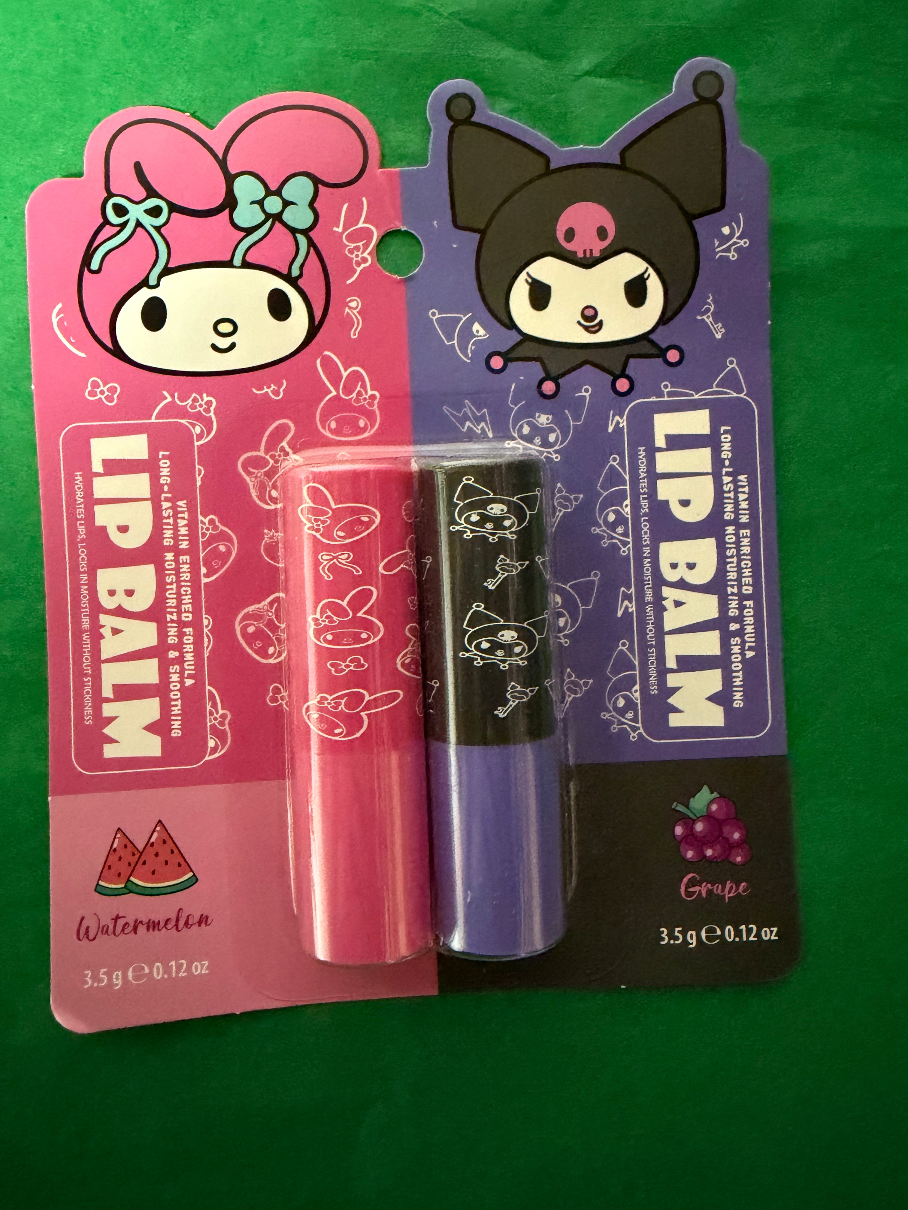 My melody and Kuromi lip balm