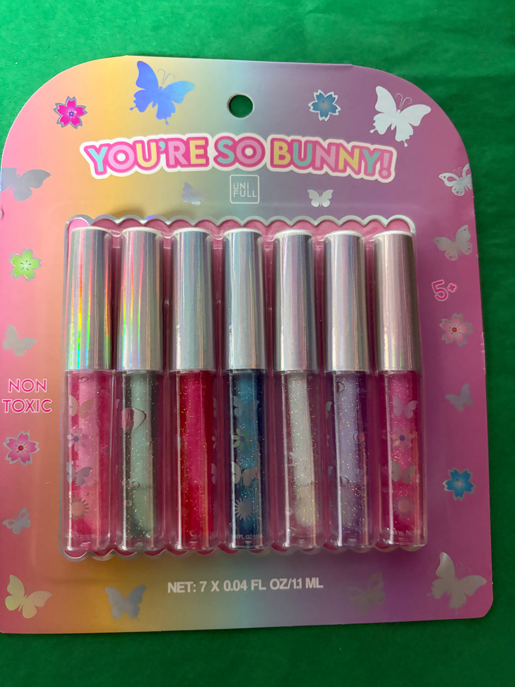 Multicolor 7 piece lip gloss