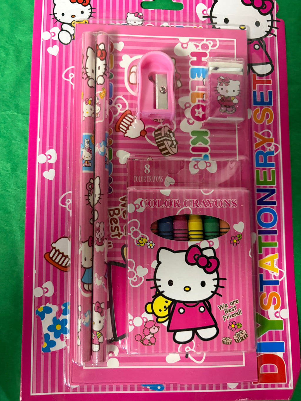 Hello Kitty Kids Stationery & Coloring Set – Pencils, Crayons, Sharpener, Eraser & Activity Pad