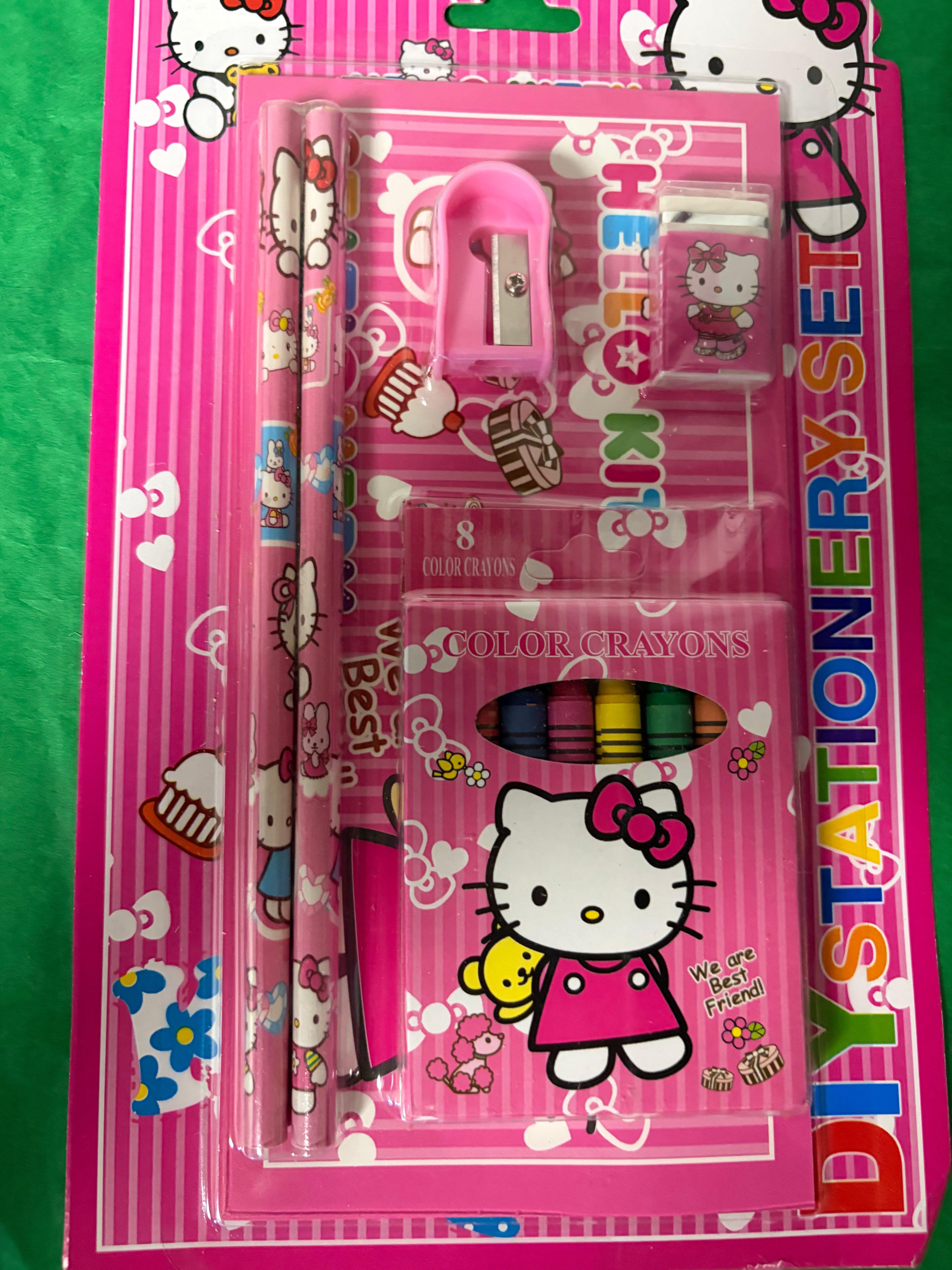 Hello Kitty Kids Stationery & Coloring Set – Pencils, Crayons, Sharpener, Eraser & Activity Pad