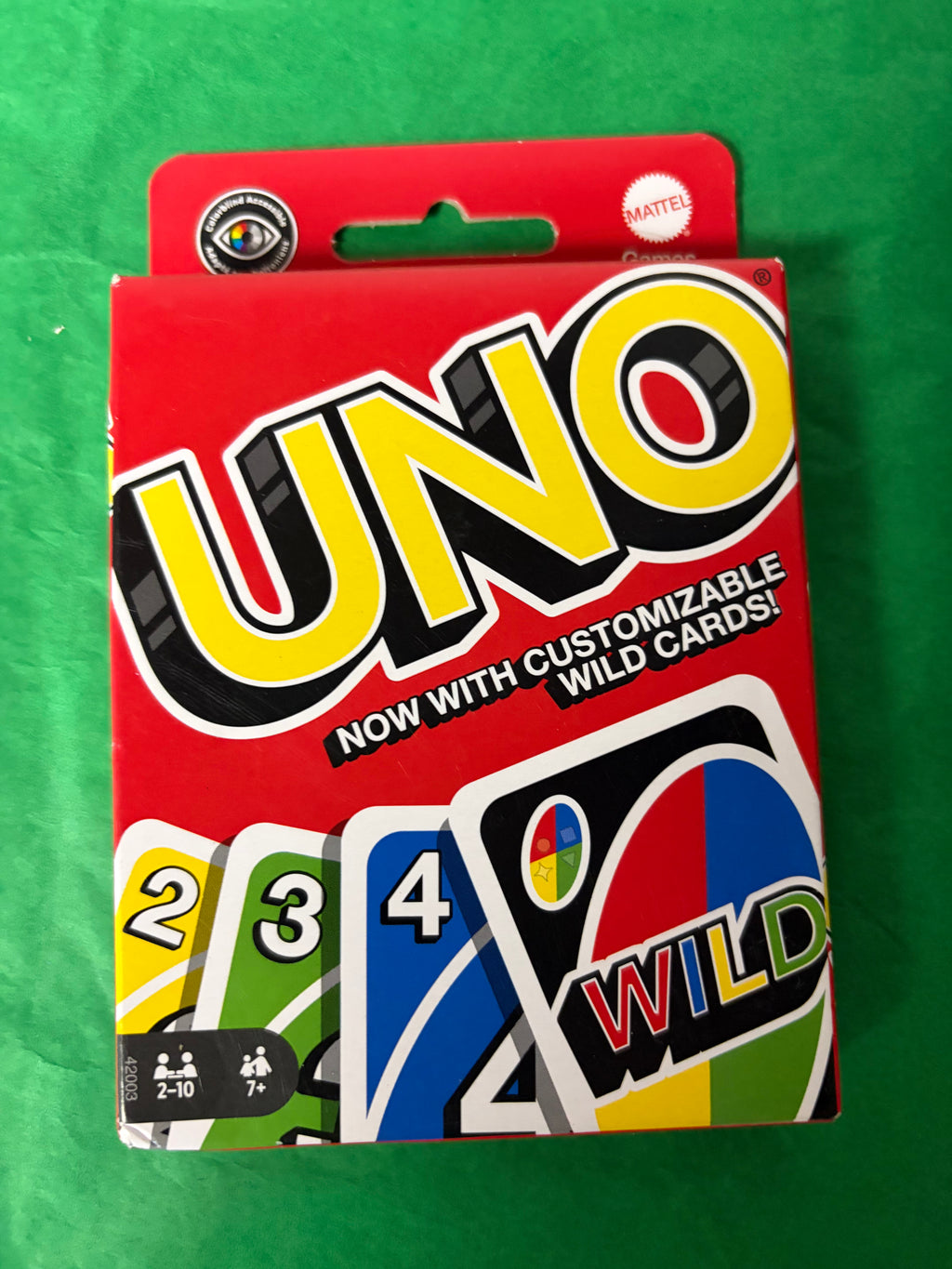 Mattel UNO Classic Card Game with Customizable Wild Cards – 2–10 Players