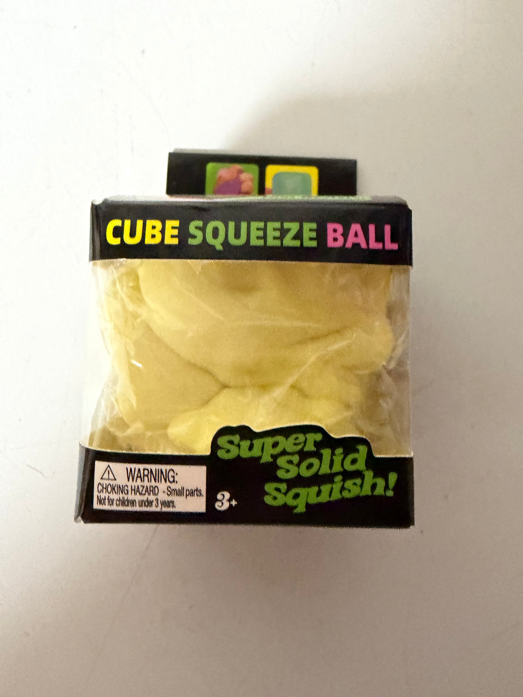 Cube Squeeze Ball Super Solid Squishy Stress & Sensory Toy – Yellow