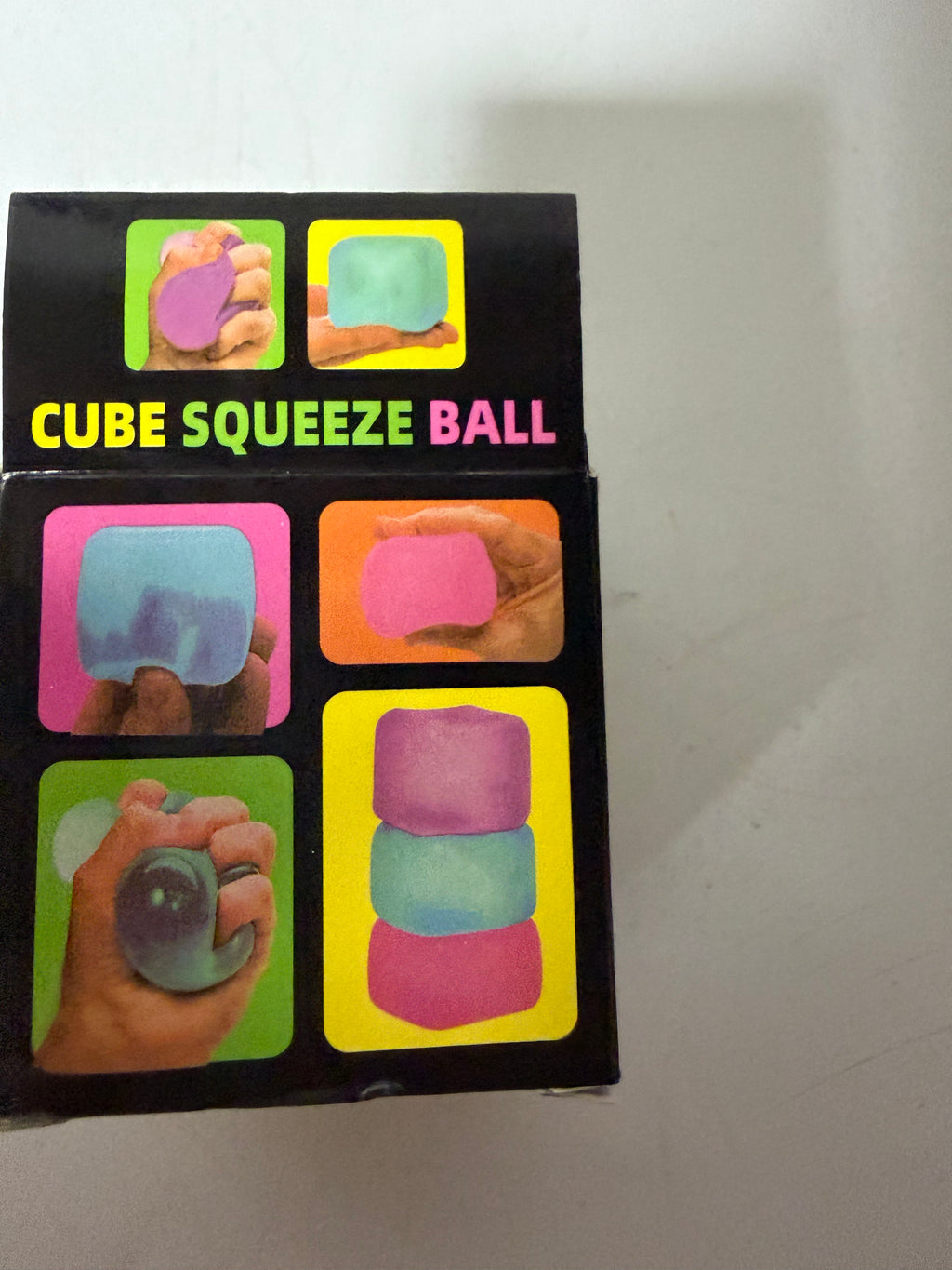Cube Squeeze Ball Super Solid Squishy Stress & Sensory Toy – Yellow