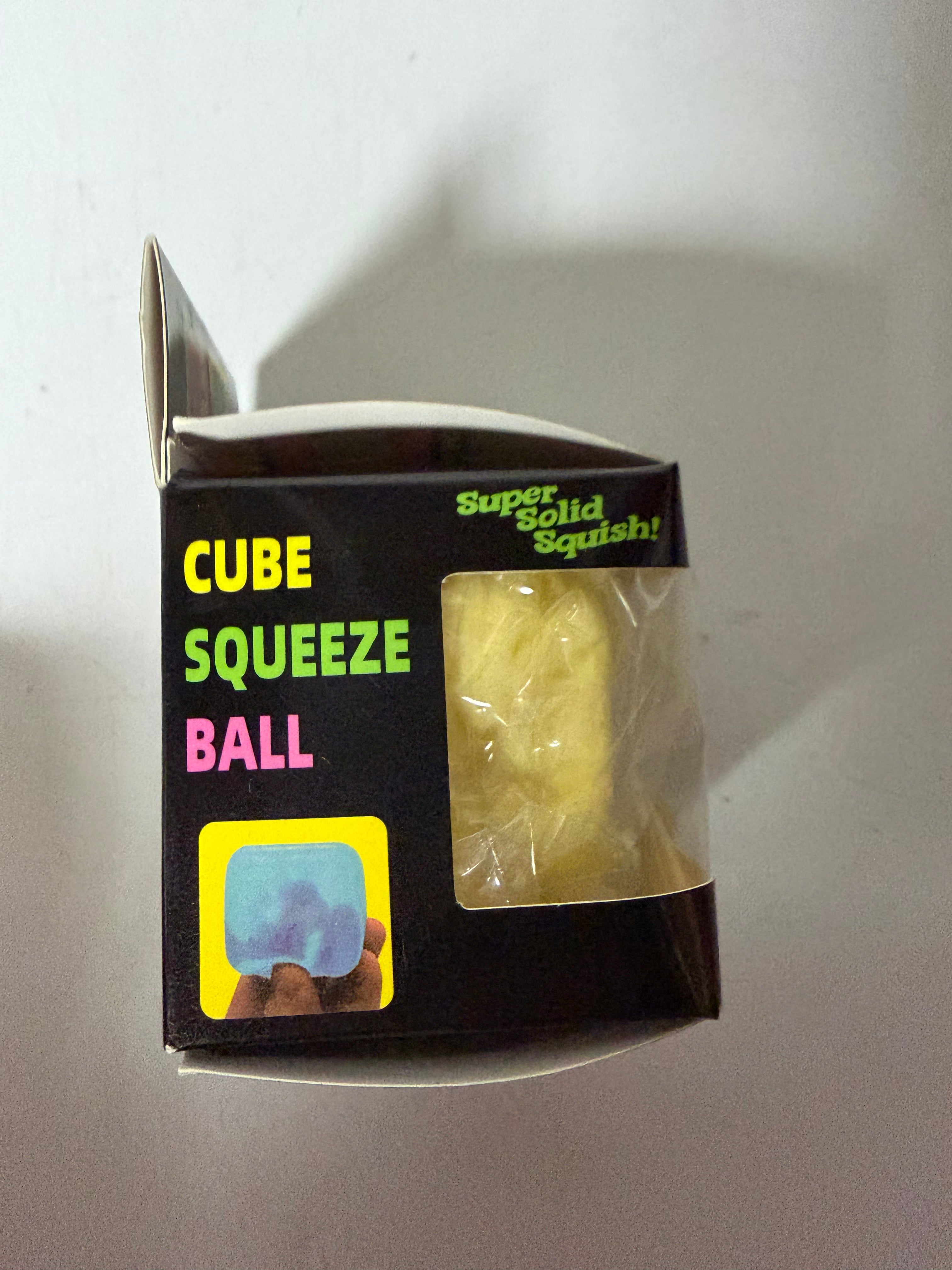 Cube Squeeze Ball Super Solid Squishy Stress & Sensory Toy – Yellow