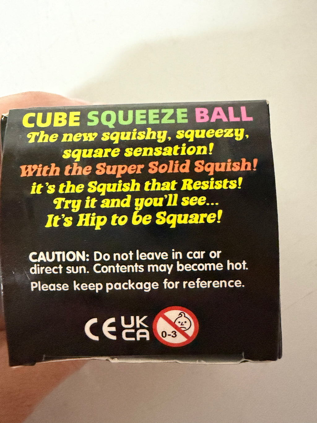 Cube Squeeze Ball Super Solid Squishy Stress & Sensory Toy – Yellow