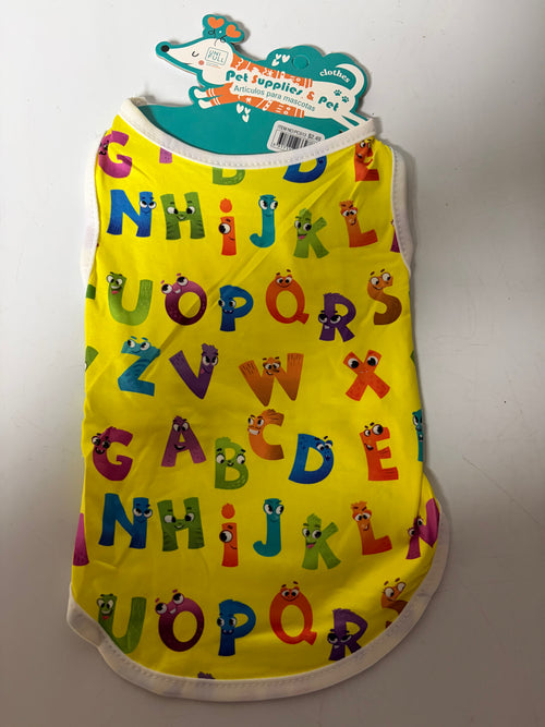 Alphabet pet outfits